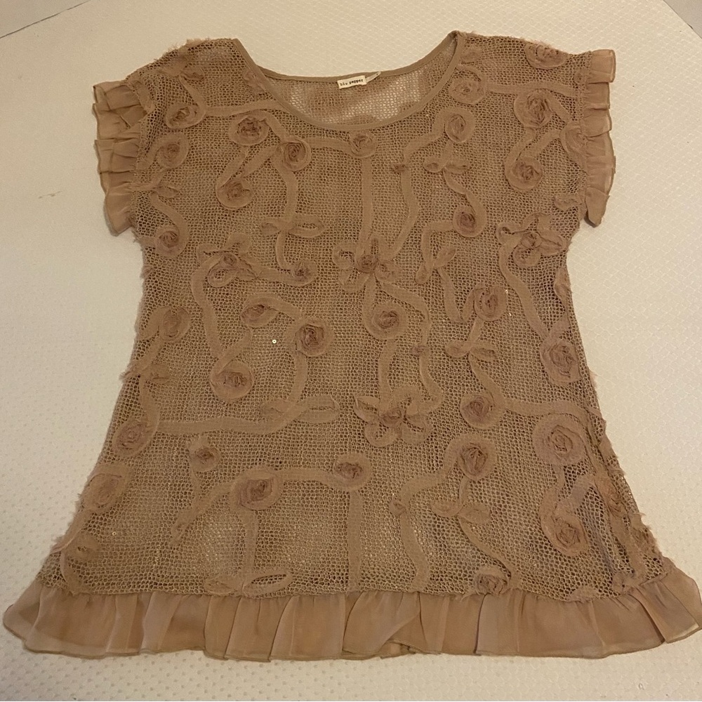 Anthropologie Blu Pepper Elegant Top, size S